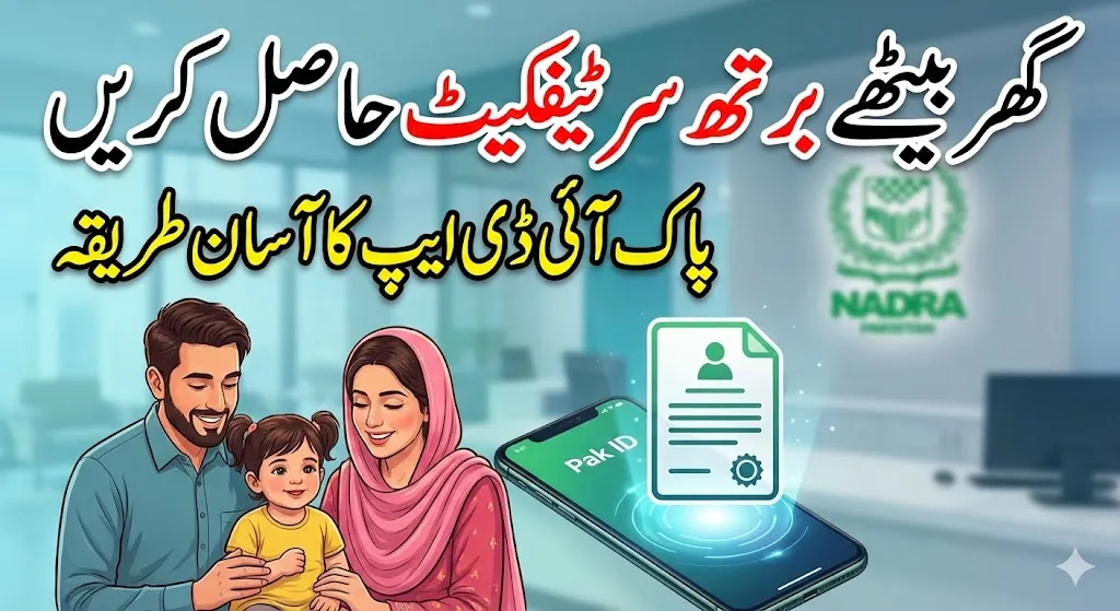Get Birth certificate at home through Pak ID app- guideline 2026