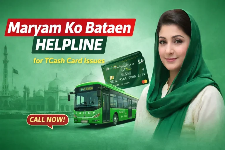 Maryam Ko Bataen 1000 Helpline for TCash Card