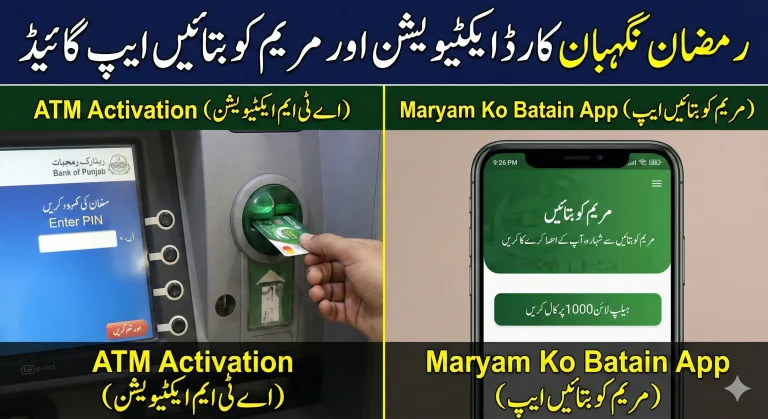 Ramzan Negahban Card activation and Maryam ko Batain App complete guide