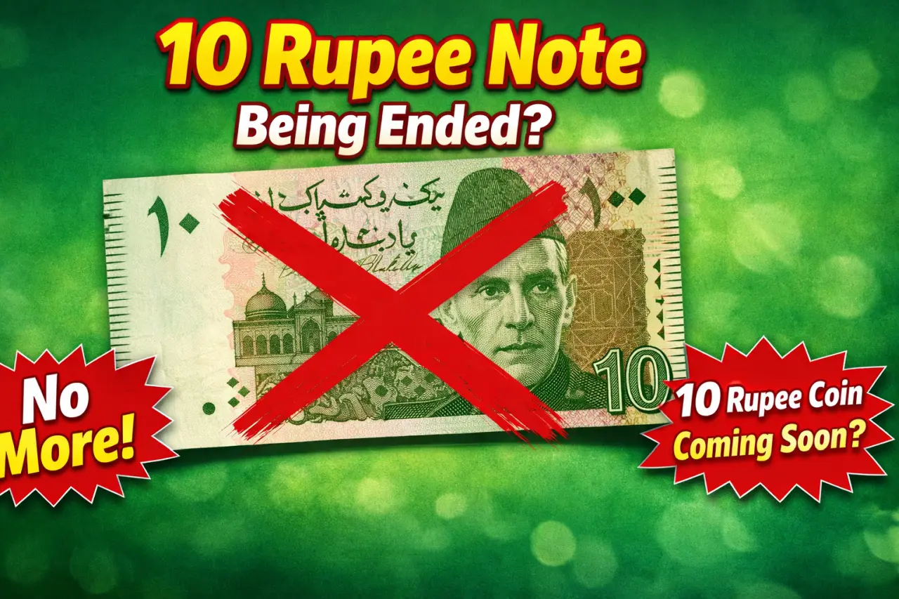 State Bank of Pakistan 10 Rupee Note ending