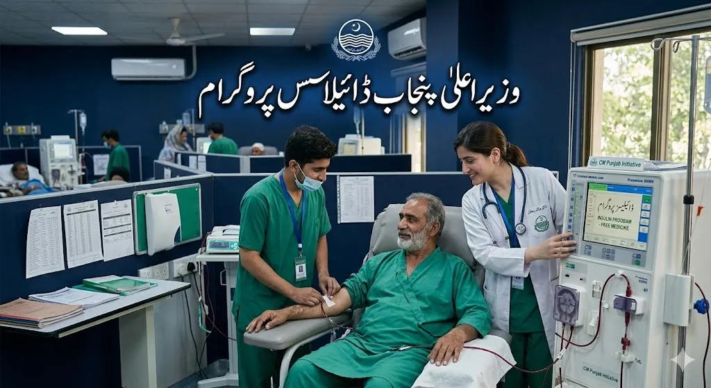 پنجاب حکومت نے گردوں کے مریضوں کیلئے وزیراعلیٰ پنجاب ڈائیلاسس پروگرام شروع کر دیا ہے جس کے تحت مستحق افراد کو مفت ڈائیلاسس علاج فراہم کیا جا رہا ہے۔ اس پروگرام کے ذریعے مریض خصوصی ڈائیلاسس کارڈ حاصل کر کے سرکاری اسپتالوں میں جدید طبی سہولت سے فائدہ اٹھا سکتے ہیں۔ مکمل رجسٹریشن طریقہ کار اور اہلیت کی تفصیل جانئے۔