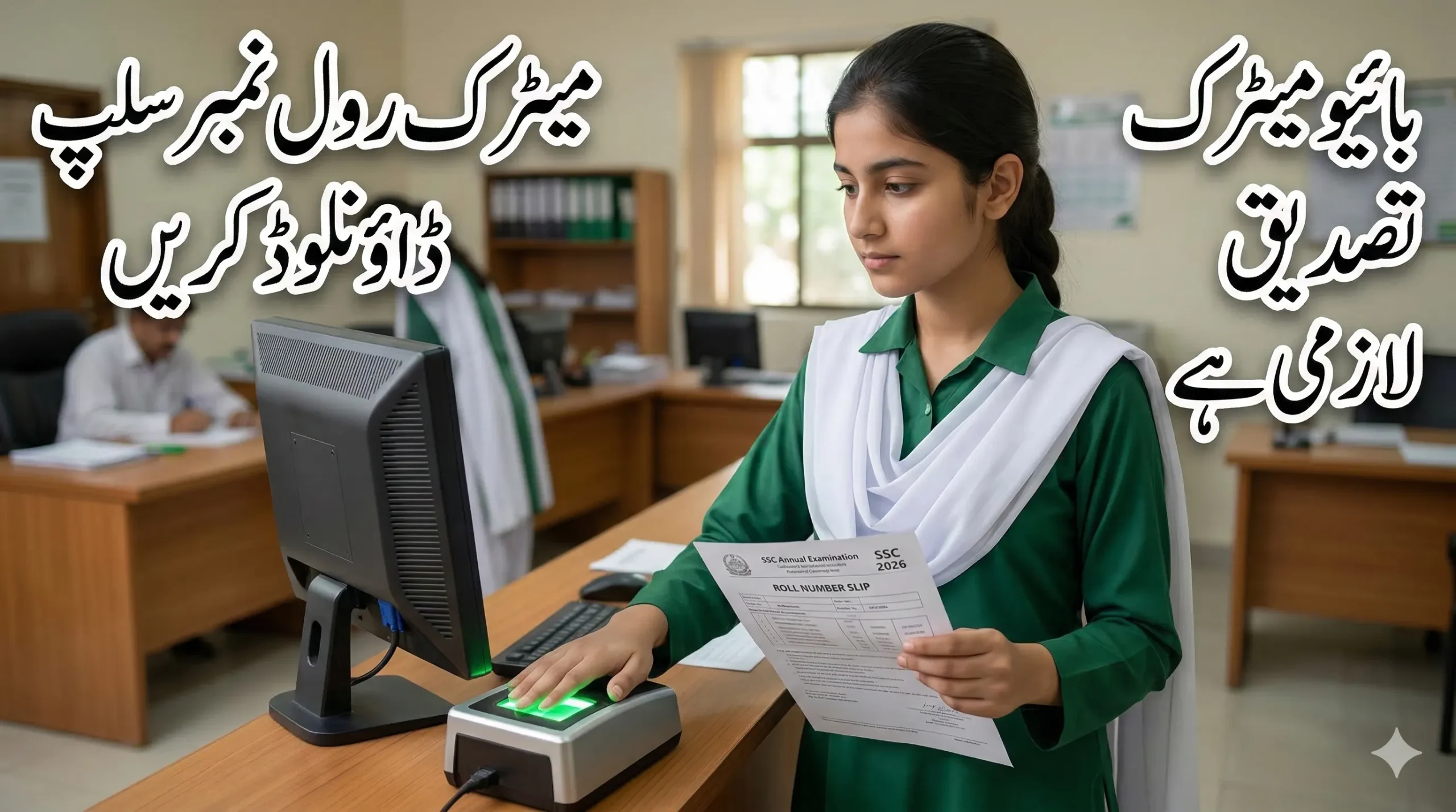 download roll number slips and go for biometric in exam center