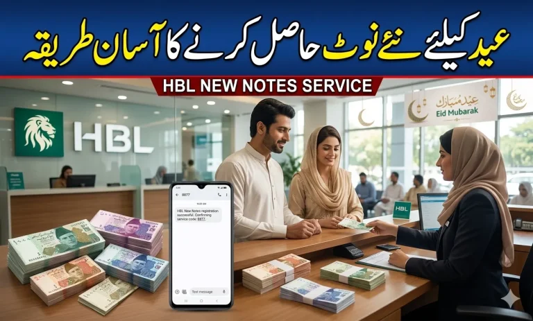 Citizens receive fresh currency notes for Eid through the 8877 SMS service introduced by State Bank of Pakistan at commercial bank branches in Pakistan-2026