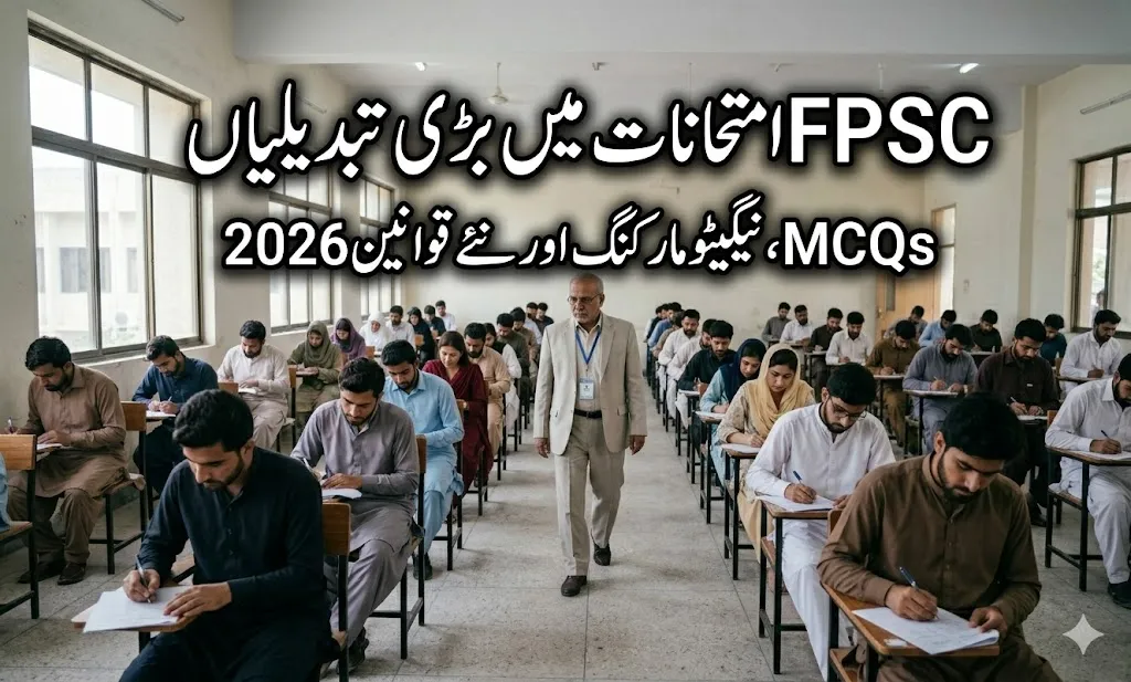 fpsc exam changes 2026 new rules mcqs negative marking pakistan