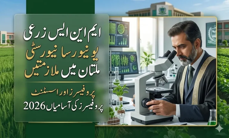 MNS Agricultural University Multan Jobs-2026 Positions from Professor to Farm Manager, Apply Now