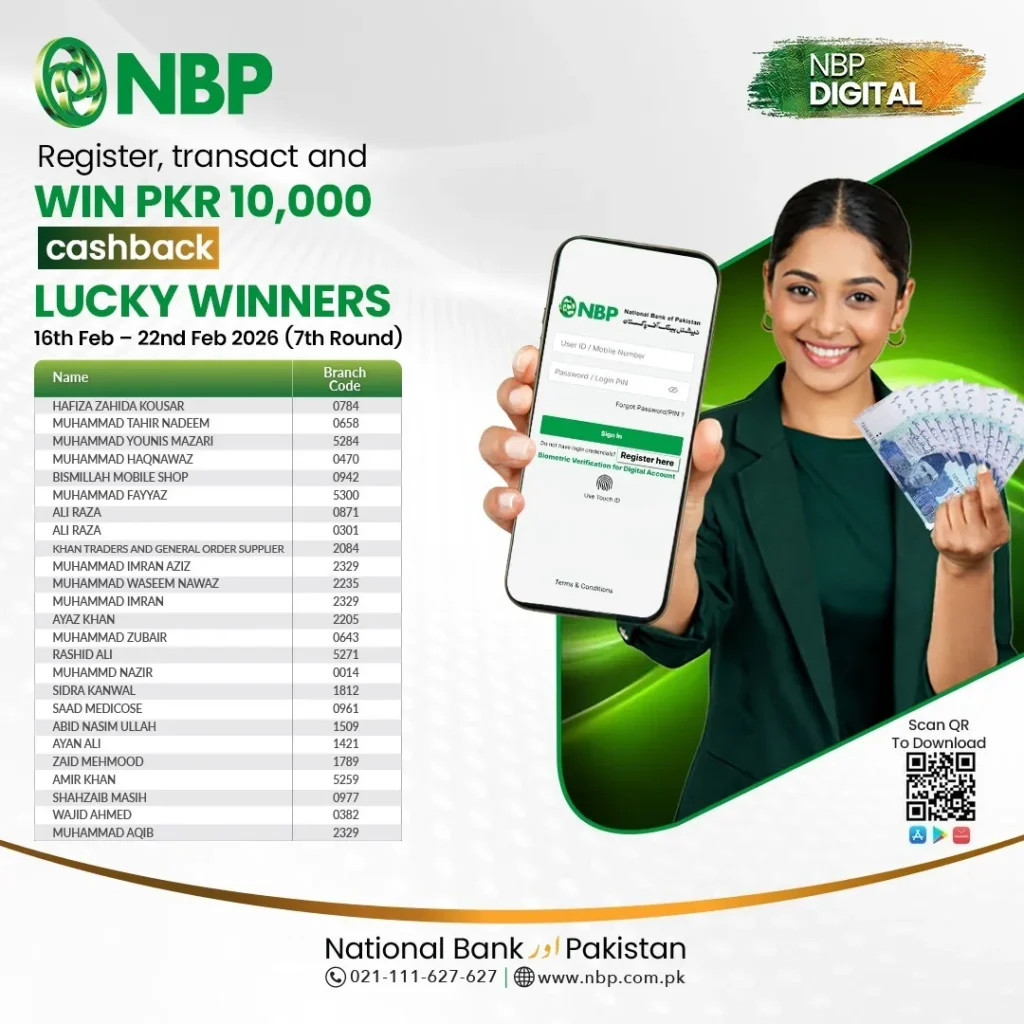 Professional dark blue technology background image for NBP Digital lucky draw winners announcement with high contrast lighting and realistic photography style.