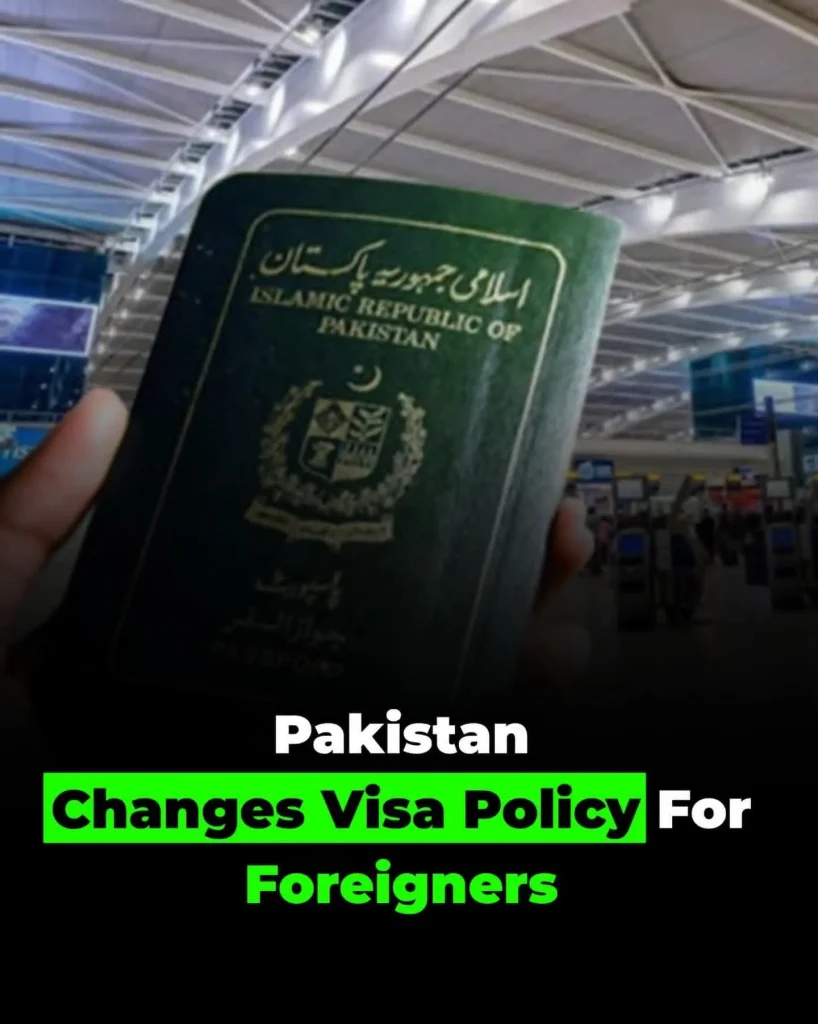 New Pakistan visa rules for foreigners showing passport visa concept and airplane travel-2026