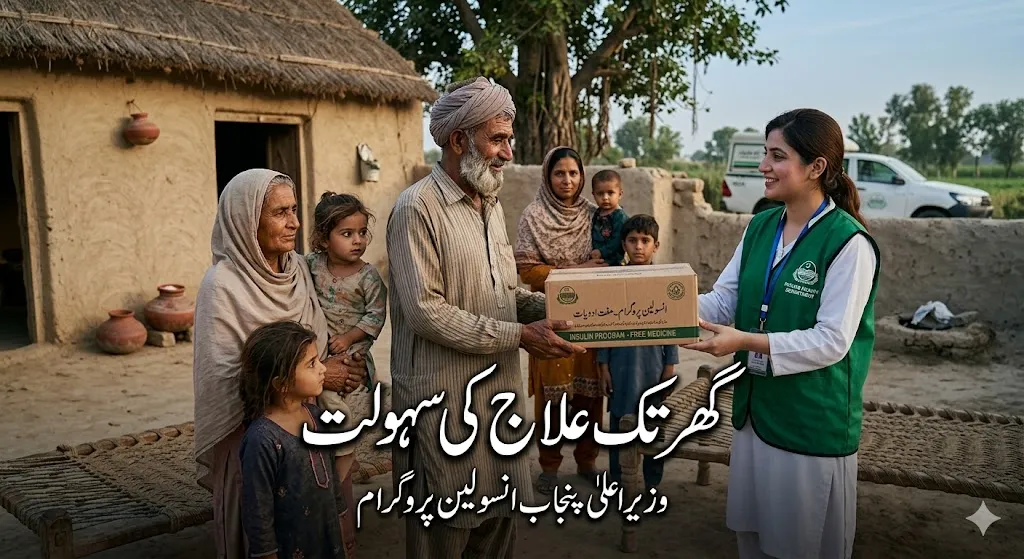 Doctor giving insulin medicine to diabetes patient in Punjab government hospital