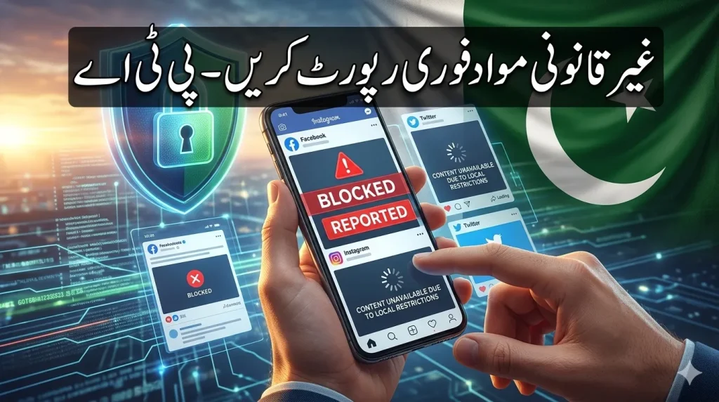 PTA advising citizens to report illegal social media content through official complaint portal.