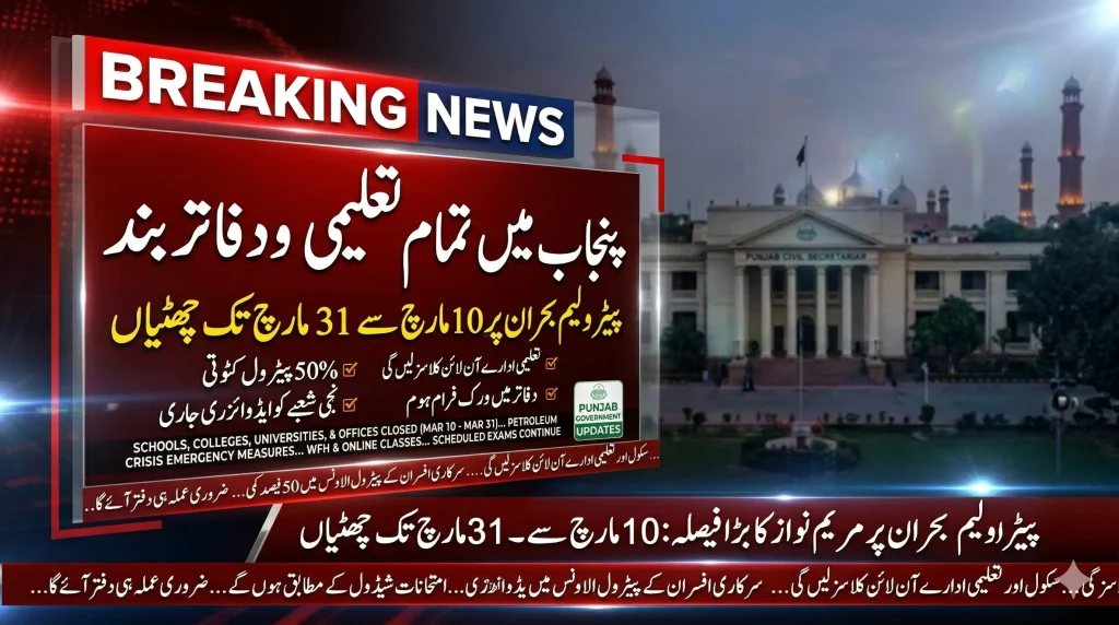 School Closure Notification 2026 by Government of The Punjab