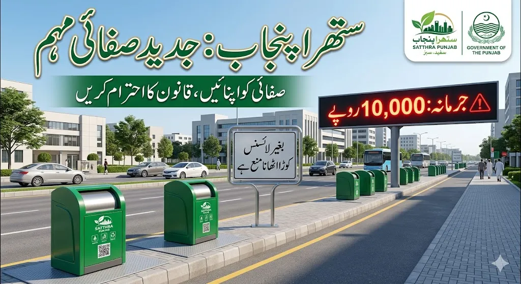 Suthra Punjab Anti Littering Campaign 10000 Fine Unauthorized Waste Collection Maryam Nawaz Punjab Cleanliness Drive 2026