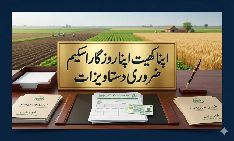 Apna Khet Apna Rozgar Scheme 2026 required documents CNIC domicile and application details Punjab