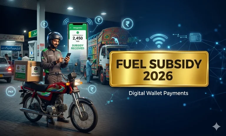 Fuel subsidy 2026 Pakistan digital wallet truck driver easypaisa payment system