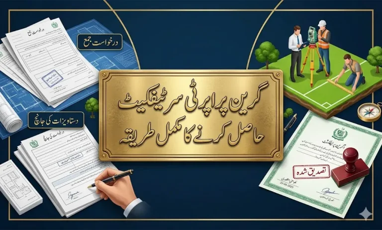 how to get green property certificate Pakistan step by step process land verification
