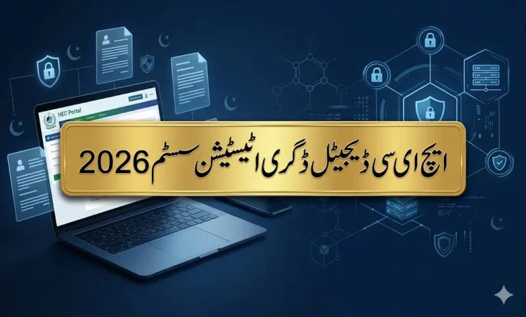 HEC digital degree attestation system 2026 online verification using blockchain technology in Pakistan