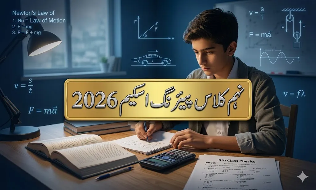 physics 9th class pairing scheme 2026 Punjab board paper pattern MCQs short questions long questions distribution