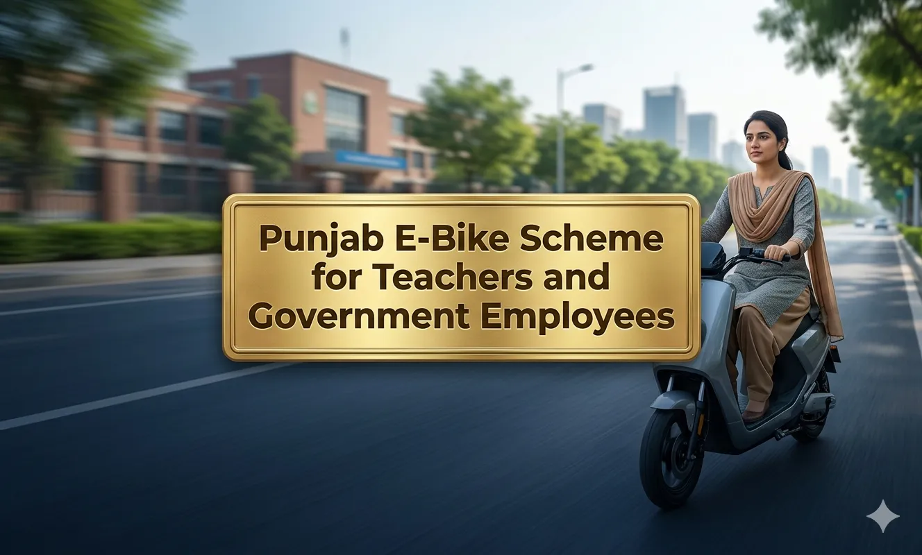 Punjab E-Bike Scheme 2026 showing teacher riding electric bike
