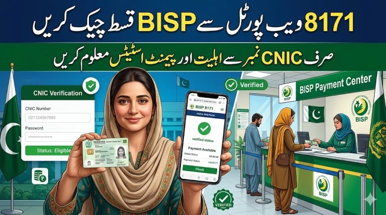 How to check status of CNIC on 8171 BISP 2026 portal