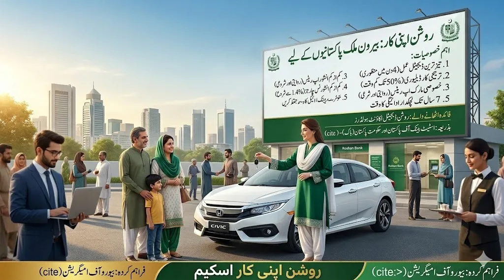 Roshan Apni Car Sceme 2026 for Pakistanies living abroad
