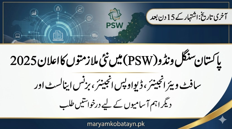 Pakistan Single Window PSW Career Opportunities 2026: Complete Guide to Latest IT Jobs, Eligibility, Vacancies, and Application Process