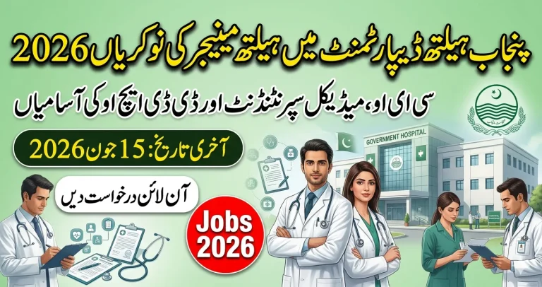 Punjab Health Depatment Jobs for CEOs, MS and DEO Health 2026